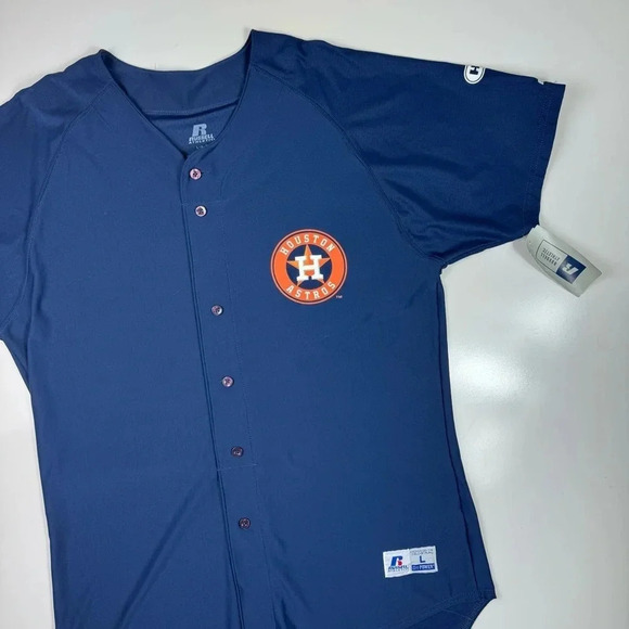 Houston Astros Men’s Baseball Navy Blue Jersey HEB NWT Size Large - Picture 5 of 11